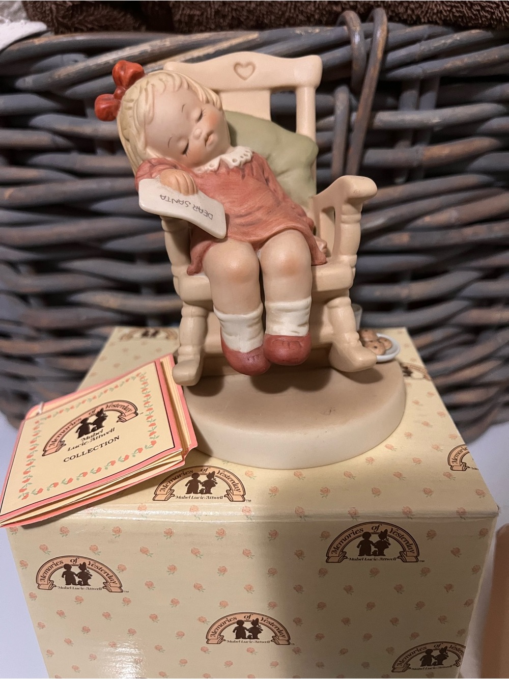 Vintage Lucie Attwell Porcelain Figurine,“Welcome Santa”